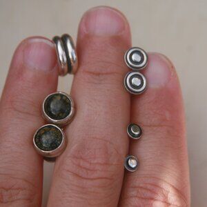 3 earring pairs and 1 ear cuff